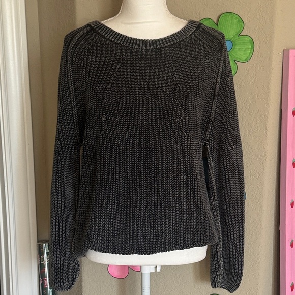 Zenana Outfitters Sweaters - NWOT Zenana 100% Cotton Gray/Black Sweater SZ MD oversized